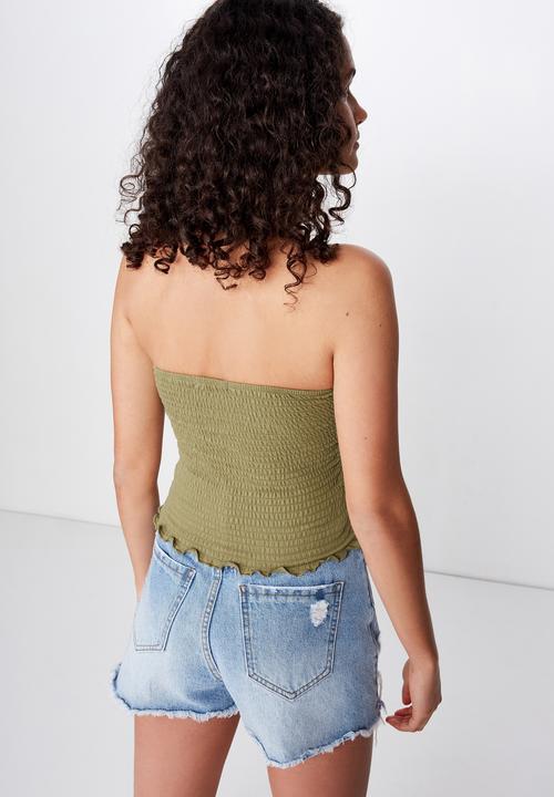 Cotton On - Rachel rouched tube top  - green