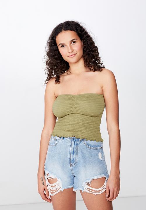 Cotton On - Rachel rouched tube top  - green