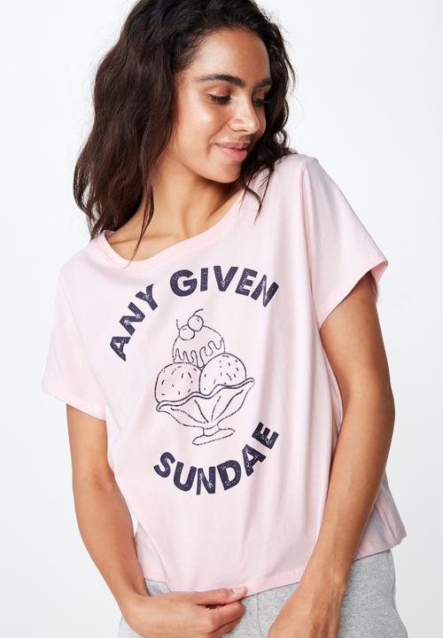Cotton On - Jersey bed tee - pink
