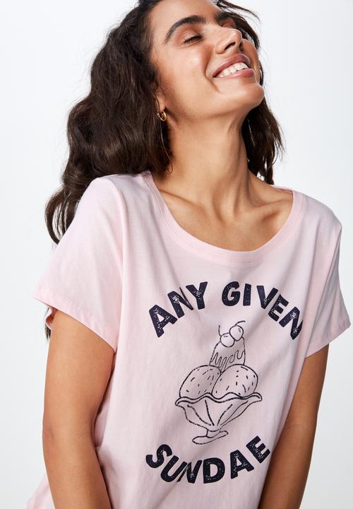 Cotton On - Jersey bed tee - pink