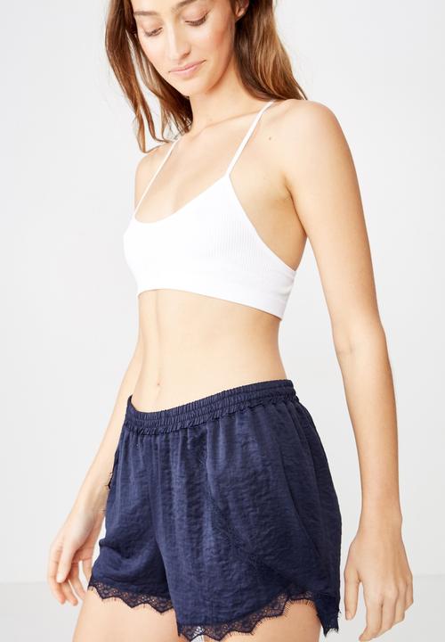 Cotton On - Textured satin short - navy