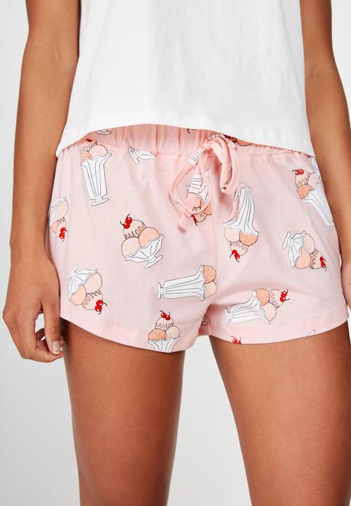 Cotton On - Jersey bed short  - pink