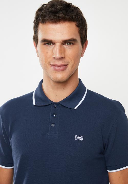 Lee  - Icon polo - navy & white