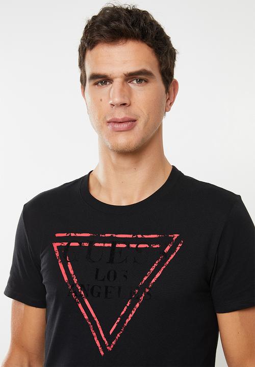 GUESS - Basic abstract logo tee - black