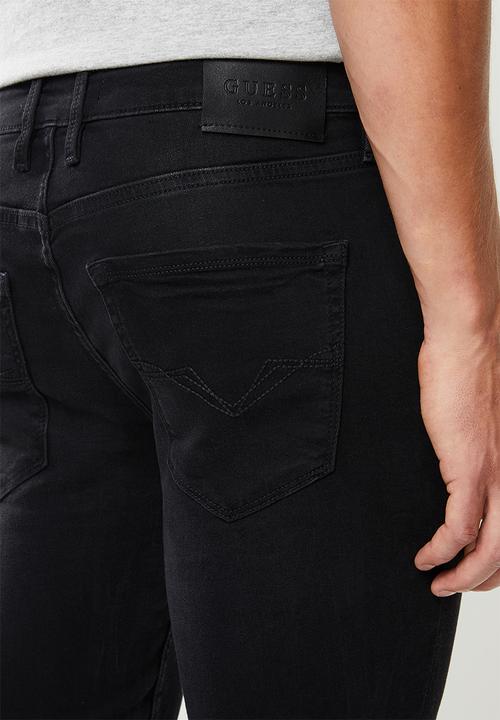 GUESS - Slim fit denim shorts - black & grey