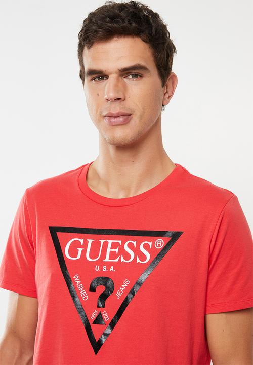 GUESS - Triangle short sleeve tee - red