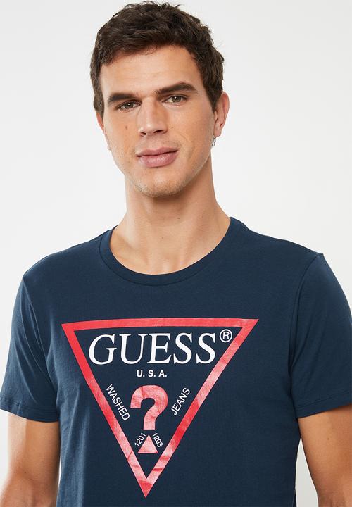 GUESS - Triangle short sleeve tee - blue