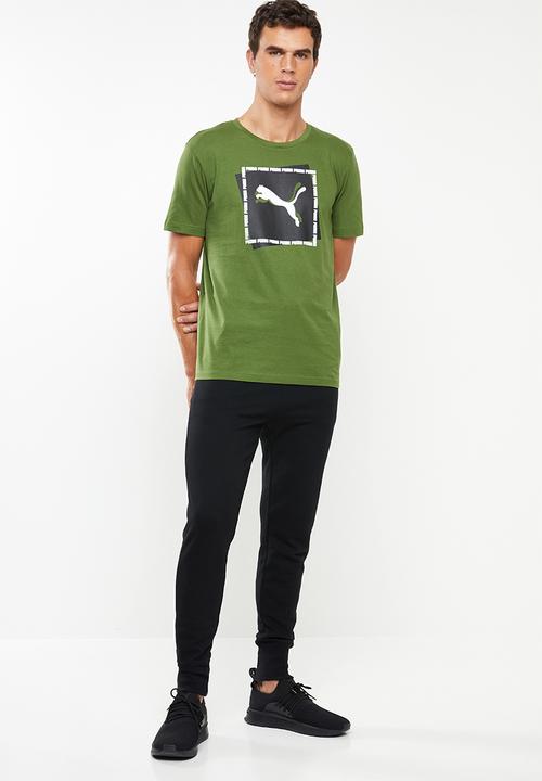 PUMA - Cat brand graphic tee - green