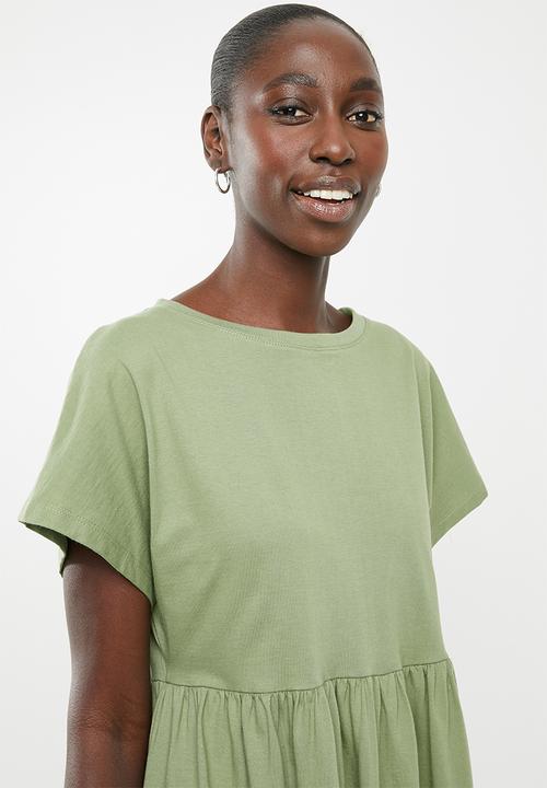 Superbalist - Knit babydoll dress - green