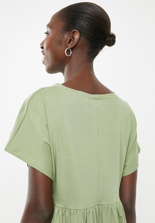 Superbalist - Knit babydoll dress - green