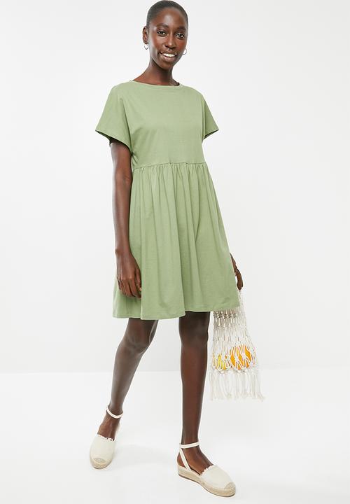 Superbalist - Knit babydoll dress - green