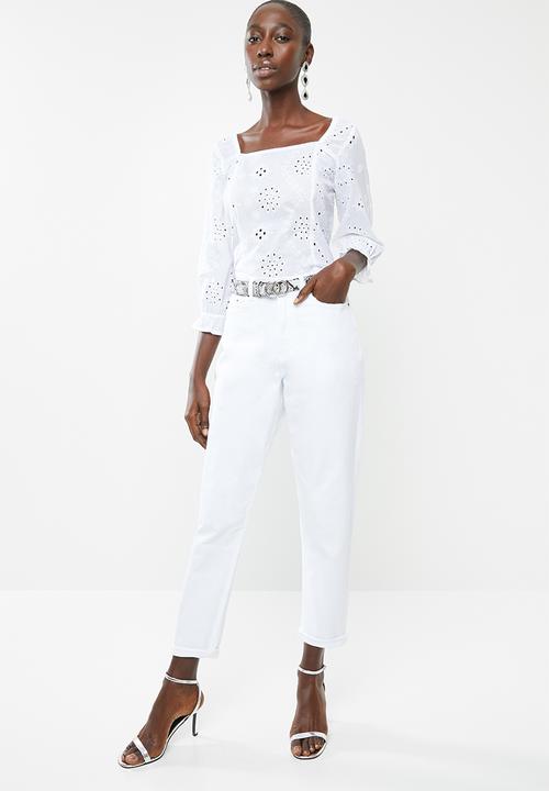 Superbalist - Comfort stretch mom jeans - white