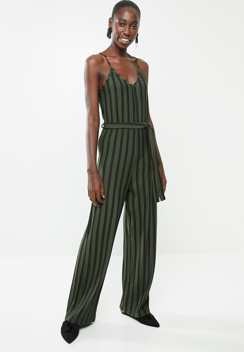 Superbalist - Knit jumpsuit - khaki & black 