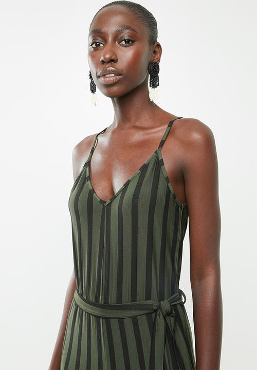 Superbalist - Knit jumpsuit - khaki & black 