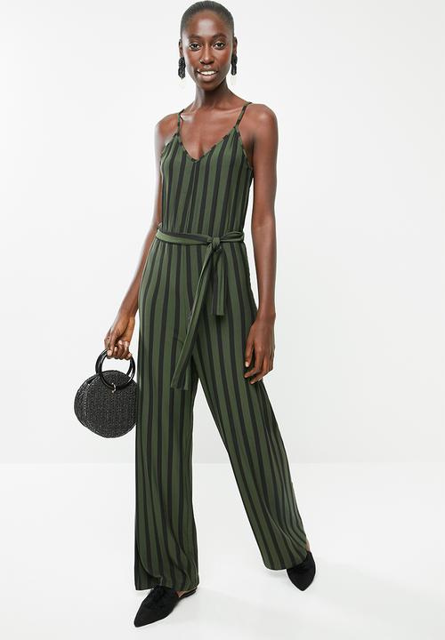 Superbalist - Knit jumpsuit - khaki & black 
