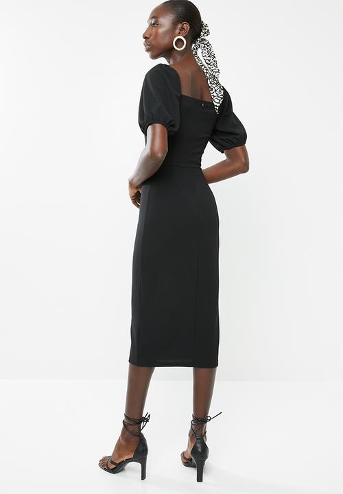 Superbalist - Square neck bodycon dress - black