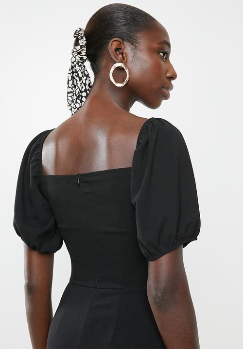 Superbalist - Square neck bodycon dress - black