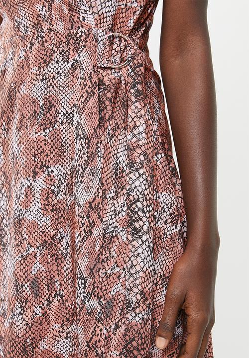 Superbalist - Mini wrap dress - pink & peach 