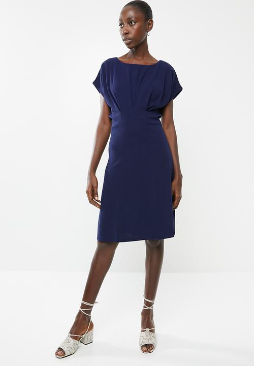 Superbalist - Shift dress with front tucks - navy