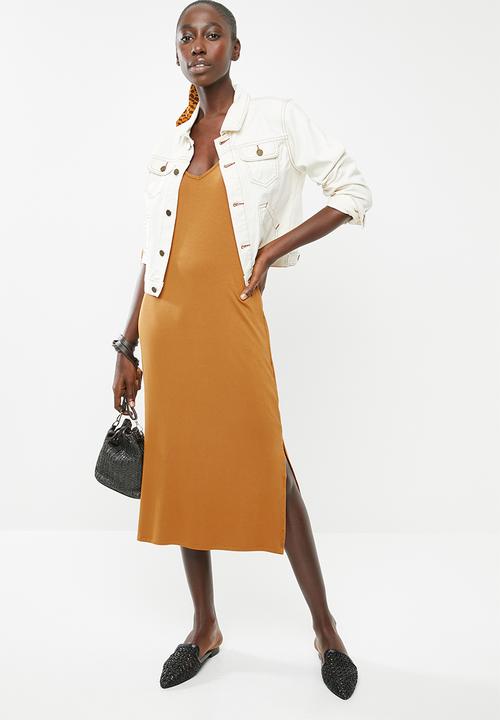 Superbalist - Soft Knit strappy dress - ochre