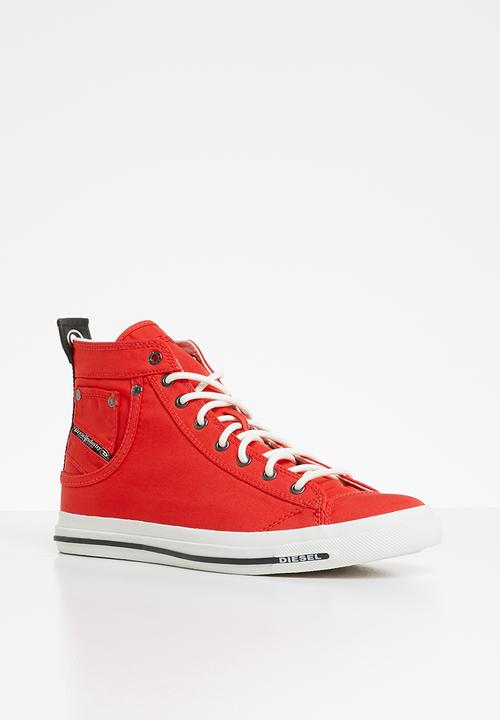 diesel red sneakers