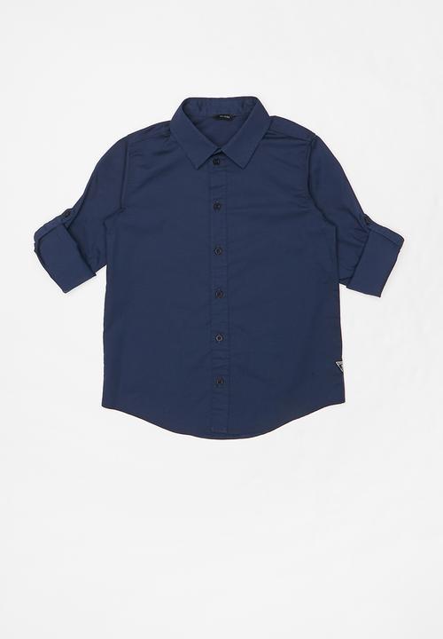 GUESS - Teens core woven shirt - navy