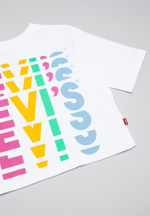 Levi’s® - Rainbow logo cropped tee - white