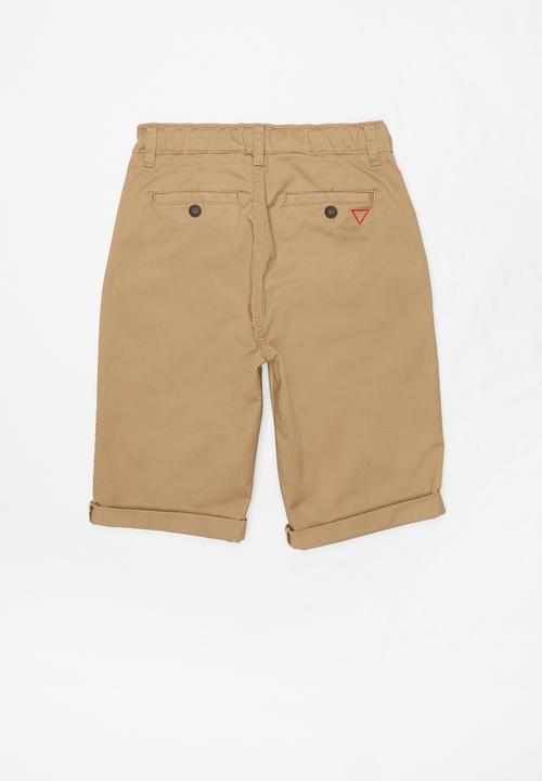 GUESS - Guess teens chino shorts - brown