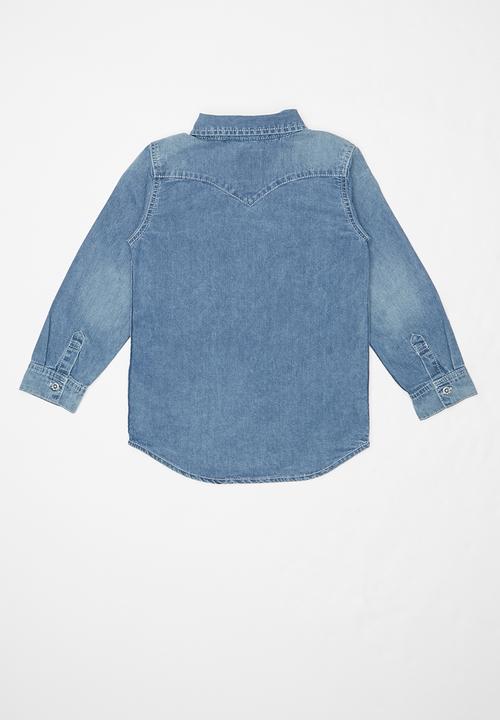 Levi’s® - Levi's boys barstow western shirt - blue