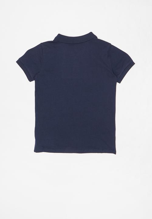GUESS - Short sleeve sideways guess polo - navy