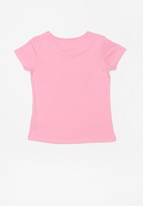 GUESS - Short sleeve guess tri script tee - pink