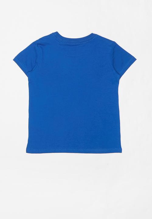 GUESS - Short sleeve guess triangle tee - blue