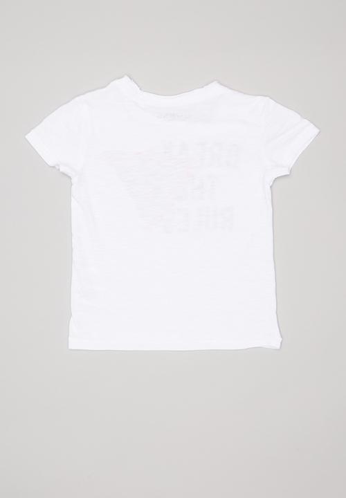 GUESS - Short sleeve guess break the rules - white