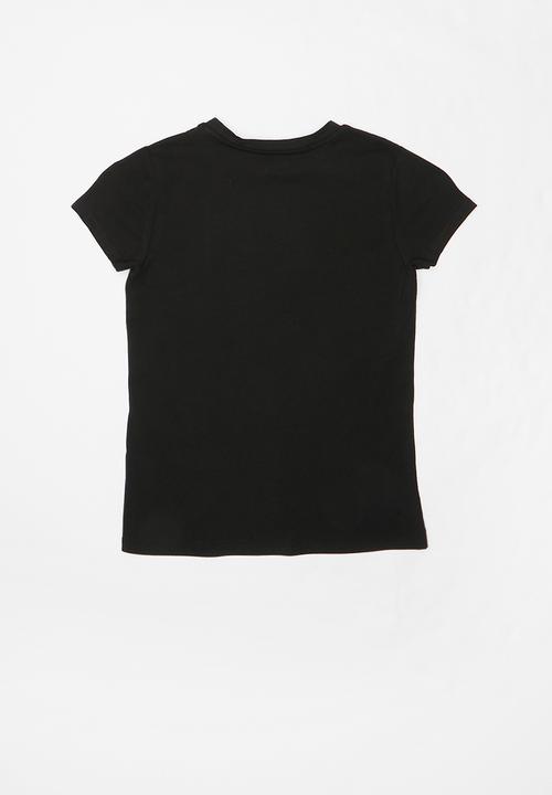 GUESS - Teens short sleeve diamond logo tee - black