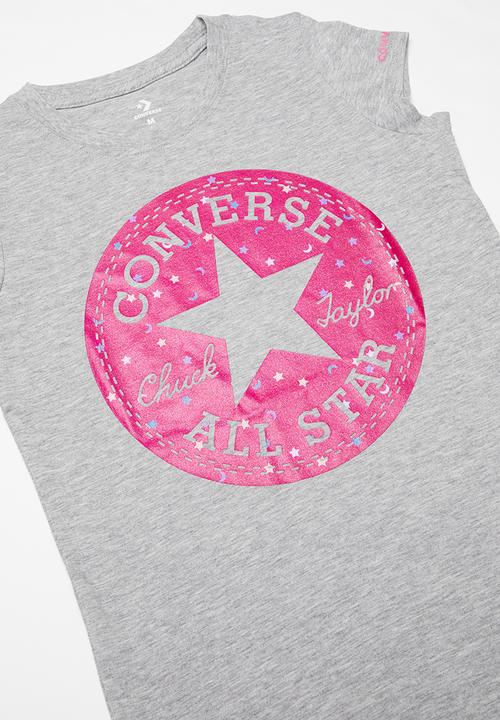 Converse - Chuck patch glitter tee - grey