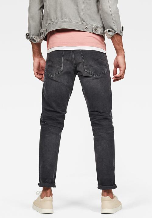 G-STAR - 3301 straight tapered  jeans - faded charcoal