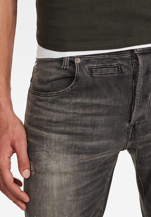 G-STAR - D-staq 5-pkt slim jeans - antic faded ash destroyed
