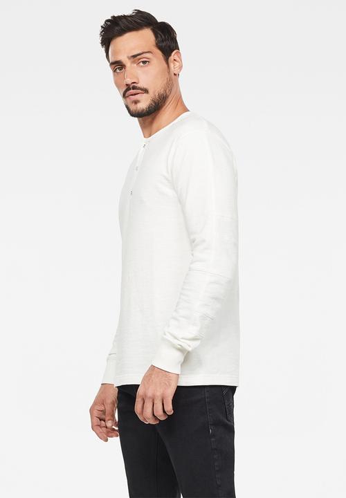 G-STAR - Motac grandad r t long sleeve t-shirts - milk