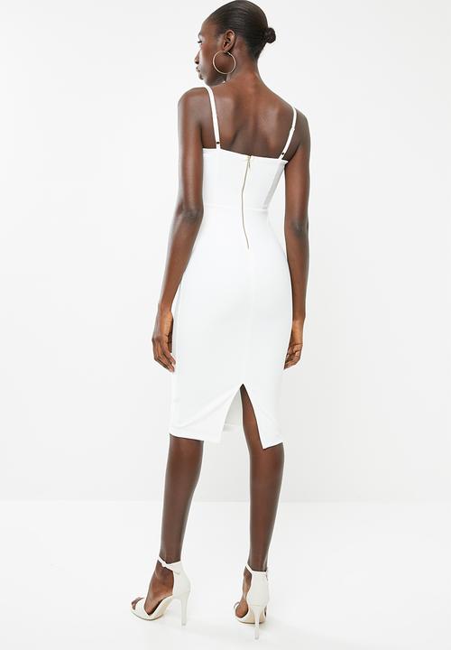 SISSY BOY - Take a bow lace midi - white
