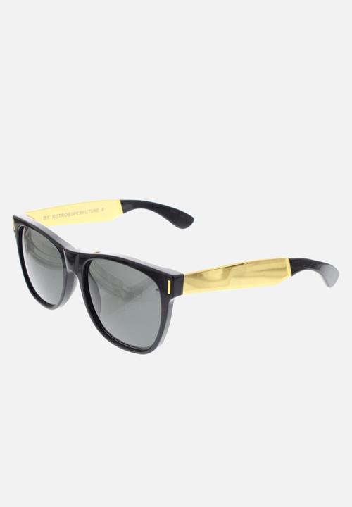 SUPER By Retrosuperfuture® - Francis classic wayfarer sunglasses - black gold