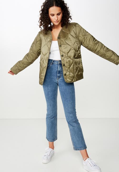 Cotton On - Erin quilted shell jacket  - green