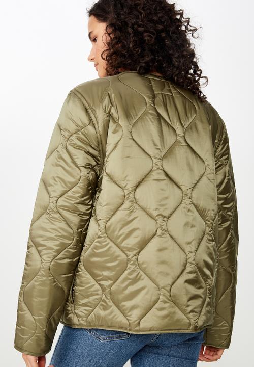 Cotton On - Erin quilted shell jacket  - green