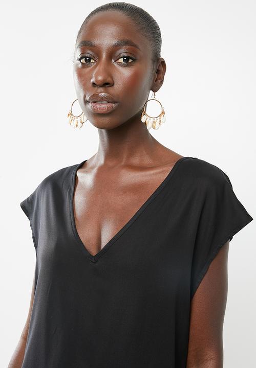 Superbalist - V-neck cover up - black