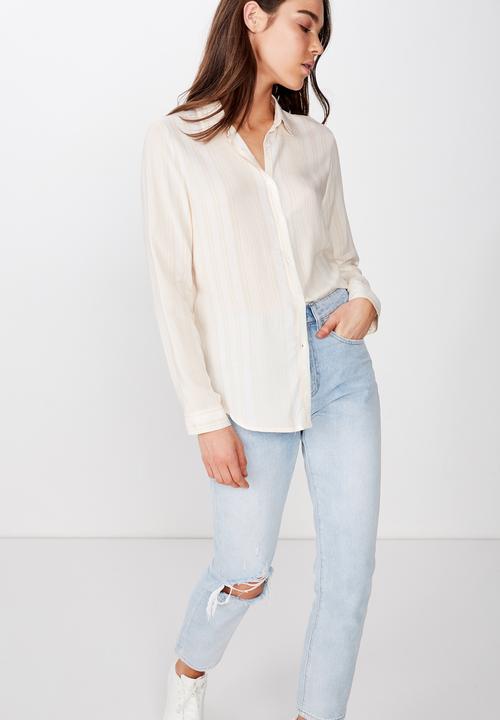 Cotton On - Rachel everyday shirt  - peach