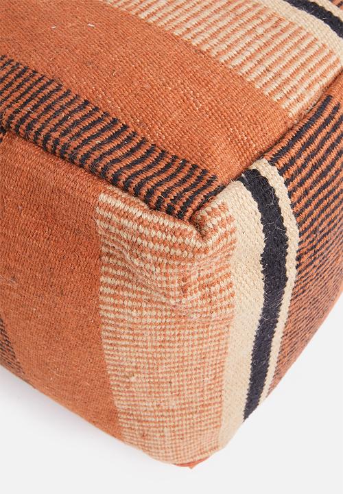 Sixth Floor - Barric woven pouff - rust