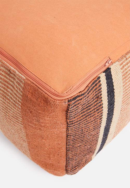 Sixth Floor - Barric woven pouff - rust