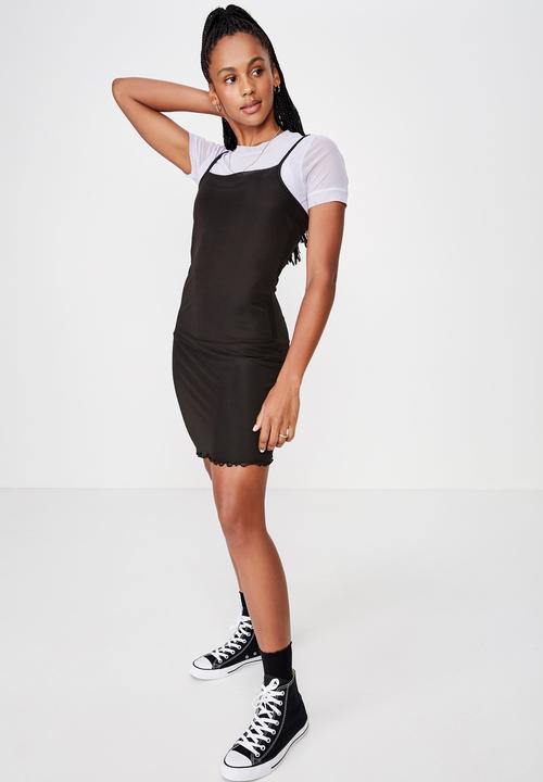 Factorie - Mesh mini dress  - black