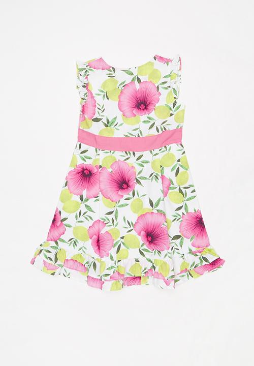 Pop Candy - Printed dress  - pink & green 