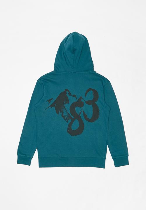 Rebel Republic - Boys zip through hoodie - blue