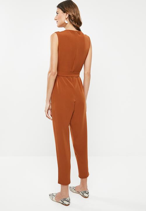 edit - Knot front jumpsuit - rust